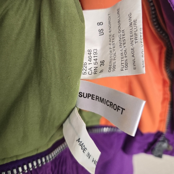 Vintage BOGNER Helicopter Ski Jacket Size women's 8 purple retro Aviation - Picture 10 of 11